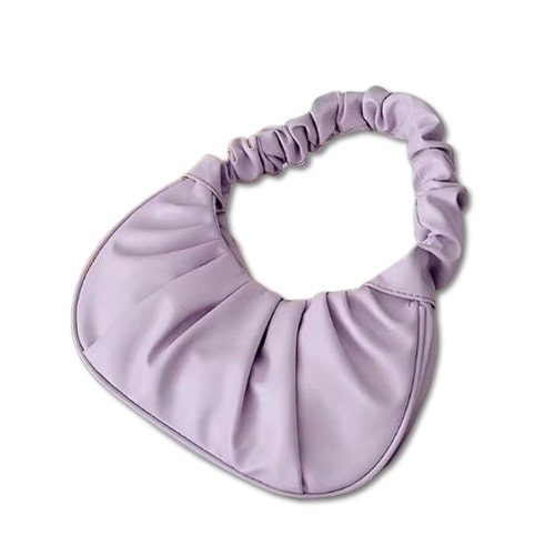 Handbag Stylish Pleated for Women - PU Leather