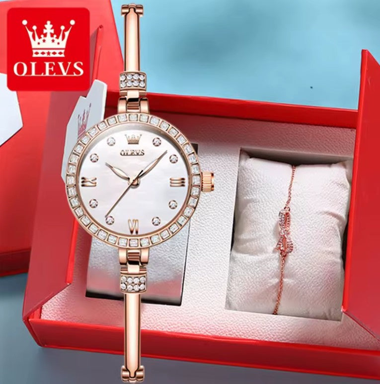 Ultra Thin 8mm Dial Watch for Women - Waterproof - OLEVS