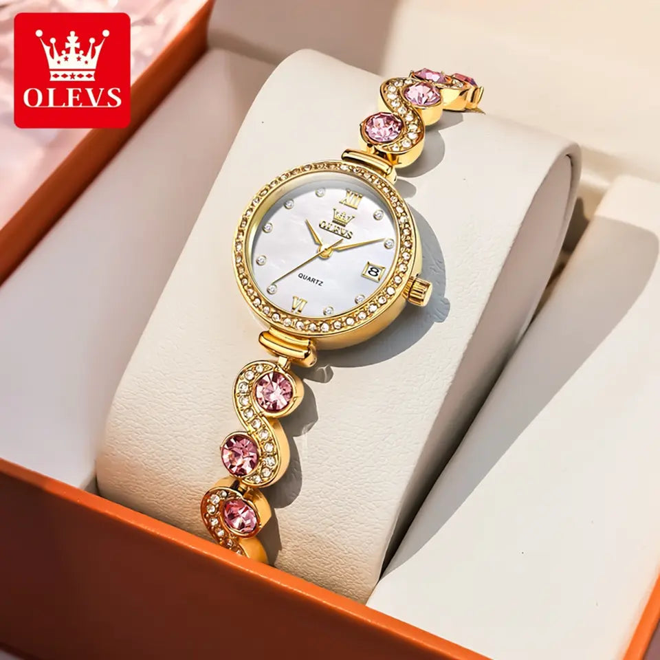 Elegant Women Fashion Quartz Watch Waterproof Luminous Bracelet - Original OLEVS