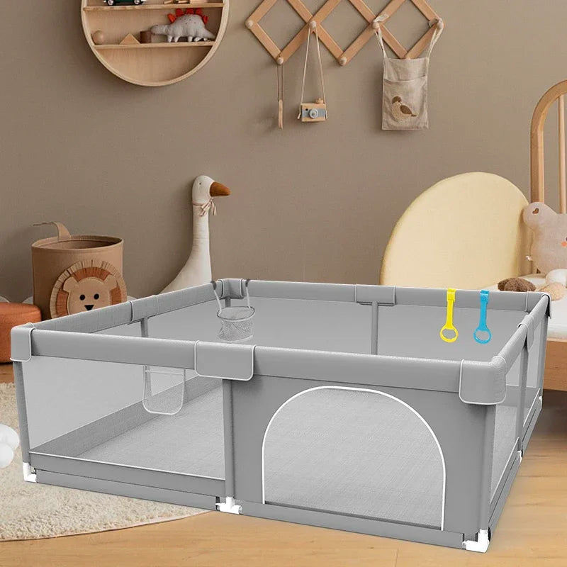 Baby Playground Ball Box with Pull Ring - Child Safety Barrier Fence