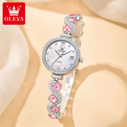 Elegant Women Fashion Quartz Watch Waterproof Luminous Bracelet - Original OLEVS