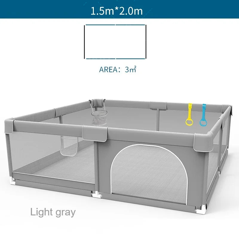Baby Playground Ball Box with Pull Ring - Child Safety Barrier Fence