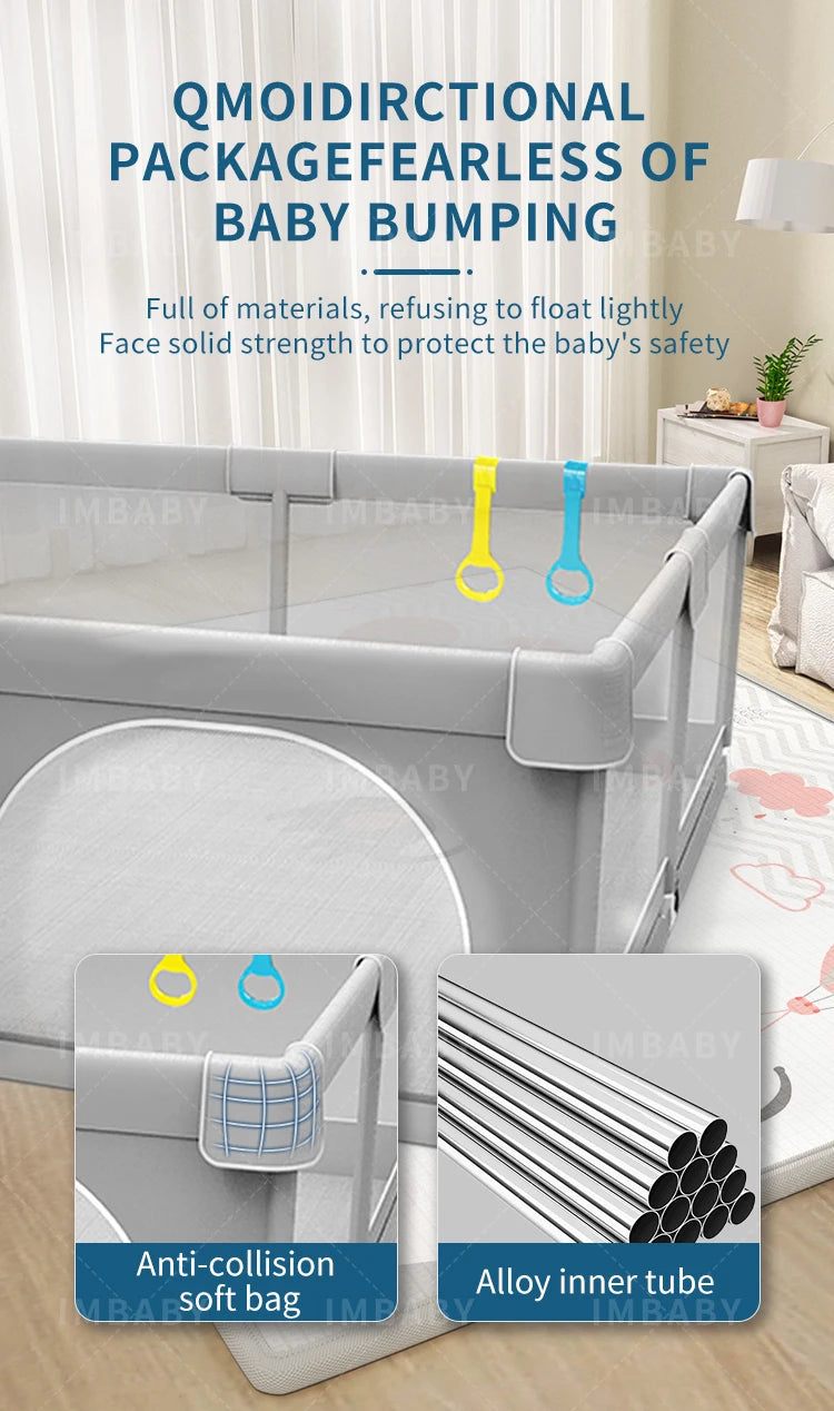 Baby Playground Ball Box with Pull Ring - Child Safety Barrier Fence
