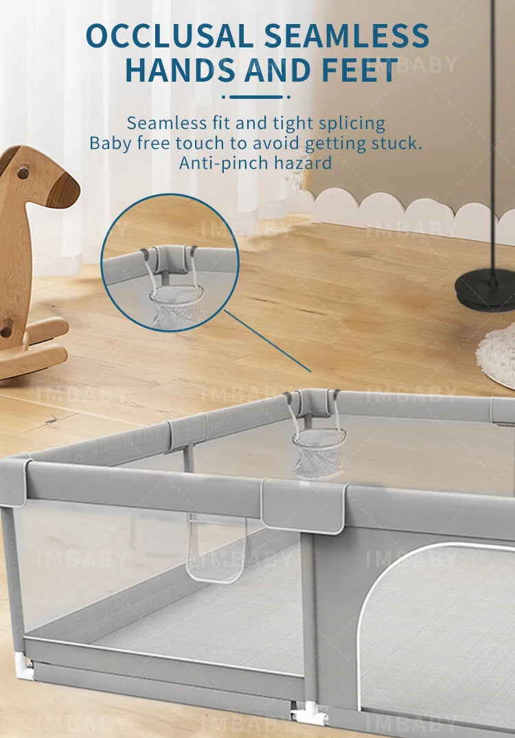 Baby Playground Ball Box with Pull Ring - Child Safety Barrier Fence