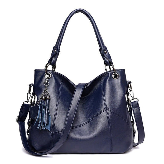 Soft Leather Tassel Handbag For Woman - Cross-body Hand Tote Bags - Regal Allure