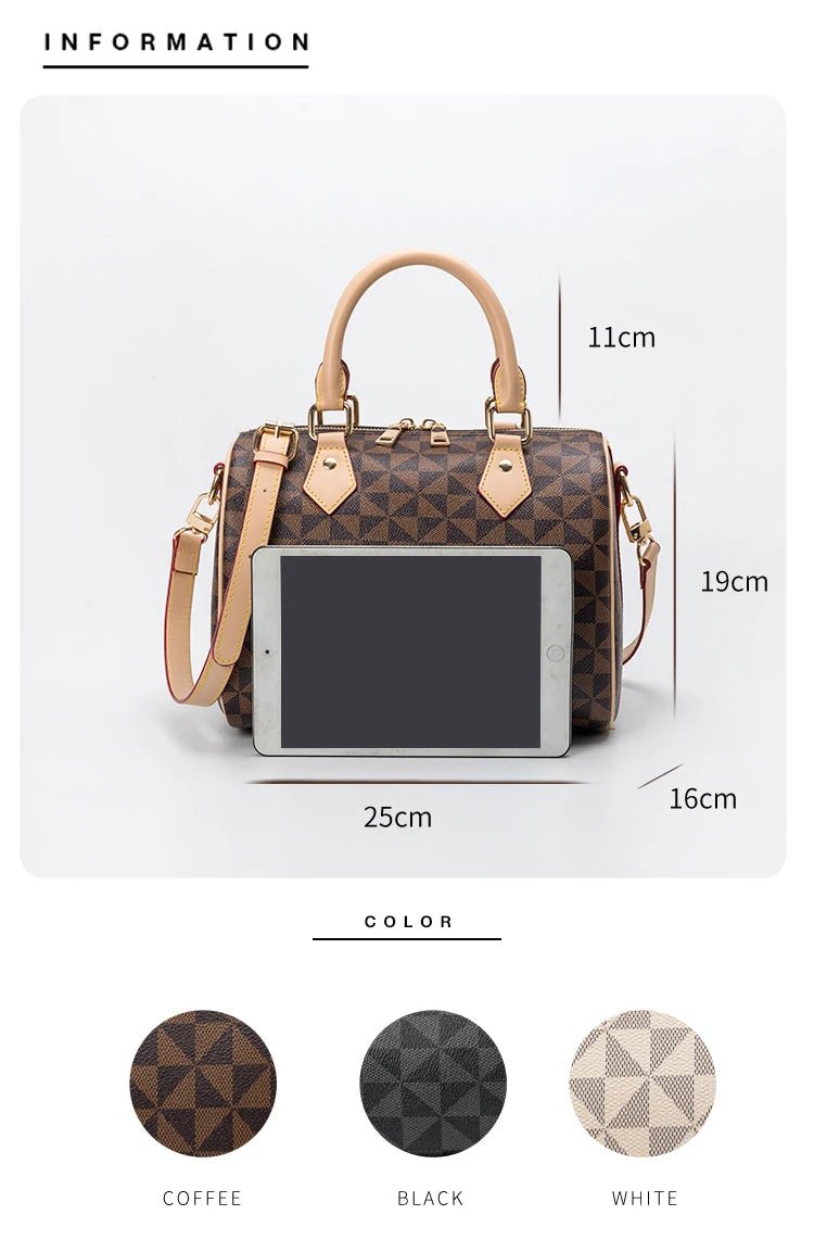 Women Vintage Boston Bags Designer Pattern
