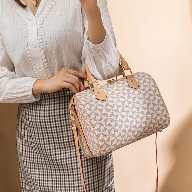 Women Vintage Boston Bags Designer Pattern