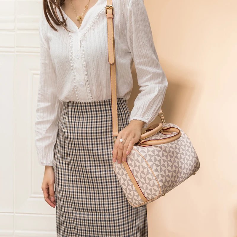 Women Vintage Boston Bags Designer Pattern