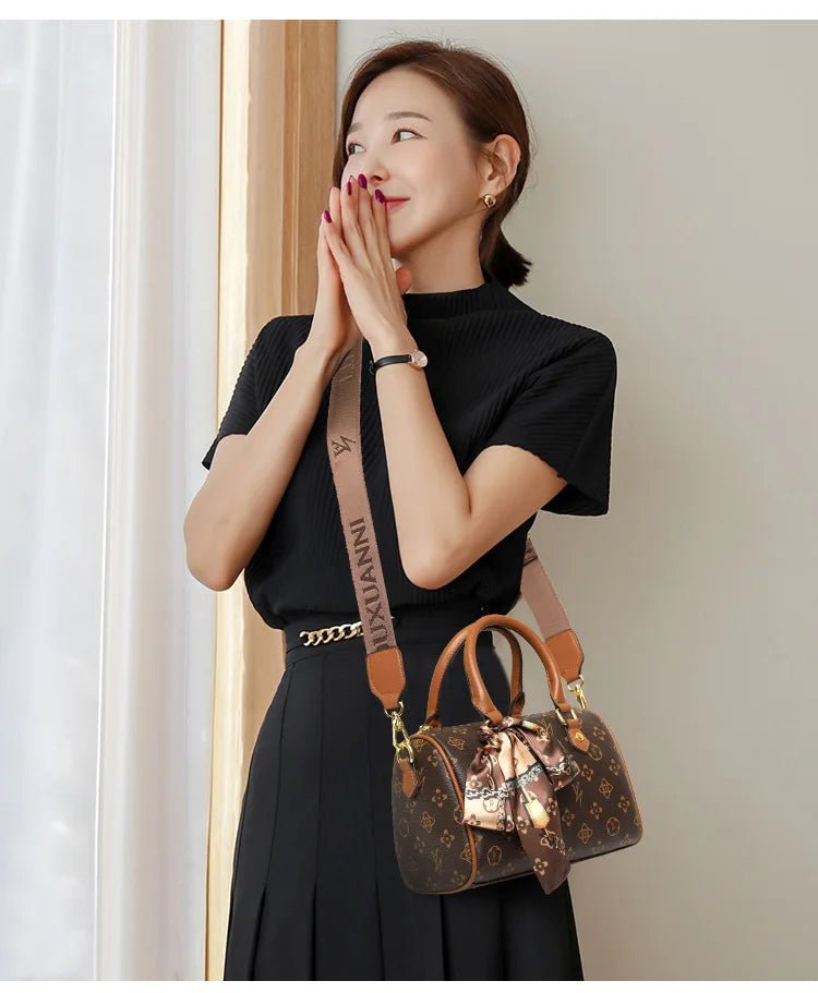 Women Vintage Boston Shoulder & Handbag - High Quality PU Leather - Regal Allure