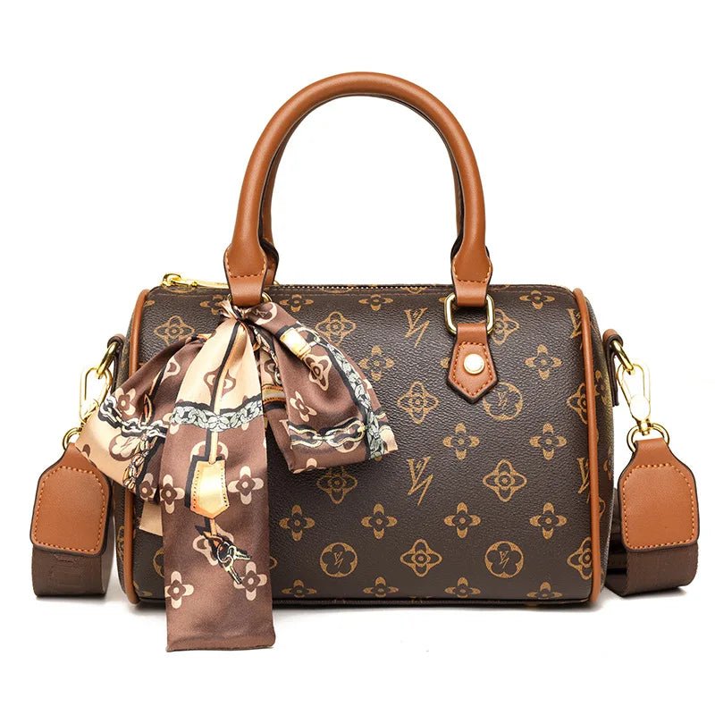 Women Vintage Boston Shoulder & Handbag - High Quality PU Leather - Regal Allure