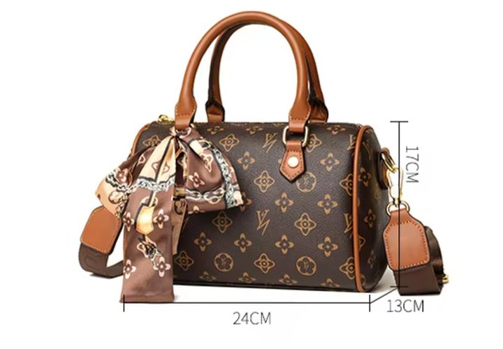 Women Vintage Boston Shoulder & Handbag - High Quality PU Leather - Regal Allure