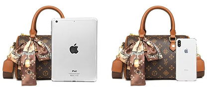 Women Vintage Boston Shoulder & Handbag - High Quality PU Leather - Regal Allure